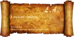 Levius Amina névjegykártya