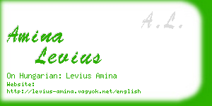 amina levius business card